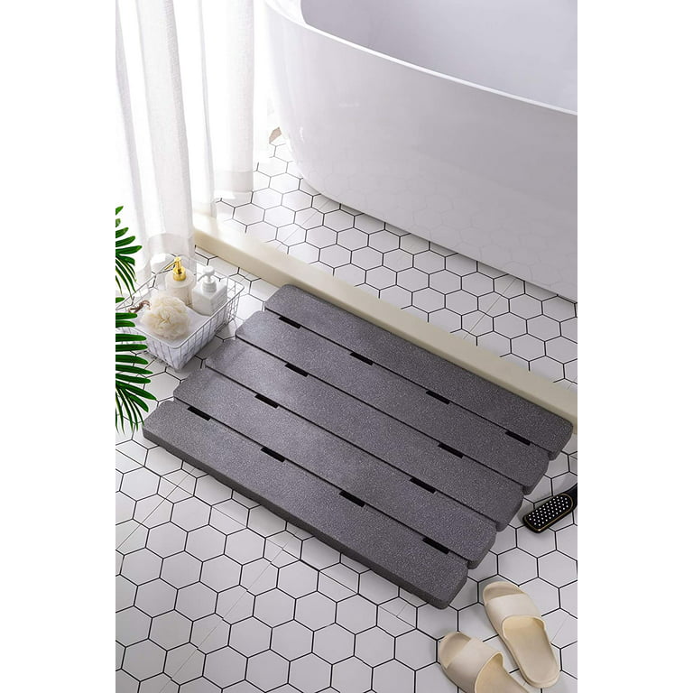 Shower Wood Mat Large, Waterproof Indoor Outdoor Kitchen Bathroom Beach  Slatted Foot Platform, Custom Size Hollow Splicing Non-Slip Tub Drain
