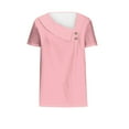 thumbnail image 4 of Women's Tops Casual Loose Fit Summer Workout Tops 2025 Summer Tshirt Short Sleeve Peasant Blouses Plus Size, 4 of 5