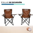 thumbnail image 4 of Set de 2 Sillas Plegables para Camping Jardín y Playa con Portavasos – EKE Life Home, 4 of 7