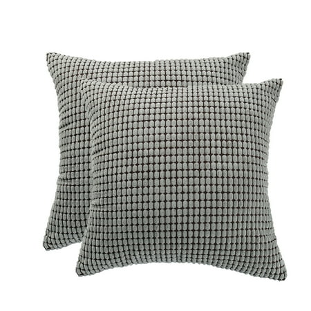 2pcs Decorative Pillow Covers Soft Corduroy Throw Pillow Case