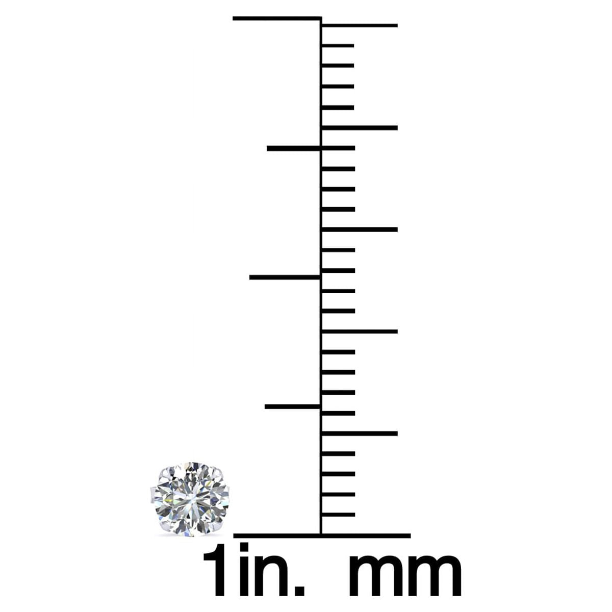 SuperJeweler 1/3 Carat Diamond Stud Earrings in 14 Karat White Gold for Women