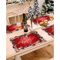 thumbnail image 3 of Christmas Placemats Set of 4, Merry Christmas Tree Place Mats Santa Claus Reindeer Placemat Table Decoration for Kitchen Table Dinner Xmas Holiday Party Home Decor Indoor Outdoor 13x19 Inch, 3 of 9