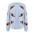 thumbnail image 6 of Womens Sweaters For Women Sequin Rugby Crewneck Oversized Long Sleeve Fleece Pullover - Shiny Polyester Fabric Multi-Color For Fall Winter Daily Travel S Fall Sweaters For Women, 6 of 7