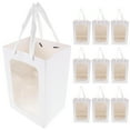 thumbnail image 1 of 10 Pcs Gift Bags With Clear Window Paper Bouquet Bags Paper Gift Packaging Pouch With Handles, 1 of 8