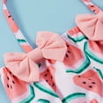 thumbnail image 5 of Douhoow Baby Girl Swimsuit Sleeveless Watermelon Print Crop Top Shorts Stretchy Hat Summer Swimwear, 5 of 7