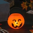 thumbnail image 3 of Eoperou Halloween Candy Bucket Trick or Treating - Pumpkin Bucket Storage Basket Portable Halloween Candy Bowl Child Snack Holder for Party, 3 of 8