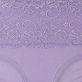 thumbnail image 5 of HUPOM Seamless Underwear For Women Womens Silk Panties High waist Elastic Waist Solid Briefs Purple XL, 5 of 5
