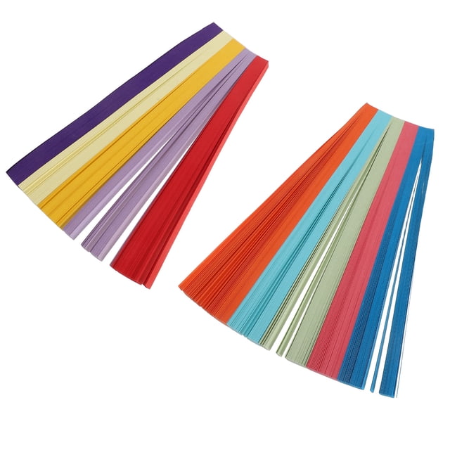 FESTFENDS Durable Solid Color Origami Star Paper Strips for DIY Crafting Decorations and Festive Celebrations
