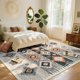thumbnail image 2 of Area Alfombra B BENRON Western para sala de estar, 160 cm x 200 cm, color crema, 2 of 7