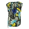 thumbnail image 2 of ALFANI $37 Womens New Black Floral Jewel Neck Short Sleeve Top 1X Plus B+B, 2 of 2