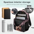 thumbnail image 4 of Yspwyqan Backpack Set for Teens, Cherry Blossom Capybara Girls Backpack and Lunchbox Set 4Pcs, 17 Inch Trendy Large Capacity Bag Fits 13 Inch Laptop for Middle High School, 4 of 7