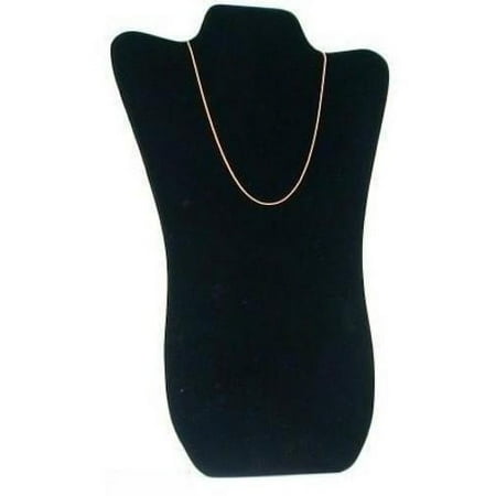 Black Velvet Padded Necklace Pendant Bust Showcase Display 14 1/8"