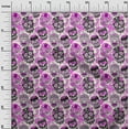 thumbnail image 2 of oneOone Cotton Silk Fuschia Pink Fabric Floral & Skull Fabric For Sewing Printed Craft Fabric By The Yard 42 Inch Wide, 2 of 4