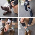 thumbnail image 3 of 5 Pairs Christmas Socks Elk Pattern Warm Socks Crew Socks Casual Socks for Men, 3 of 10