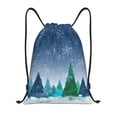 thumbnail image 1 of Xecao Christmas Trees Pattern Sports Drawstring Backpack - String Swim Gym Bag with Wet Proof Pocket for Women&Men-Medium, 1 of 6