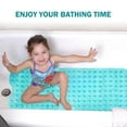 thumbnail image 3 of Extra Long Non- Bath Mat 39.4.7 Inches with 300 Suction Cups Washable Shower Floor Mat for Bathtub Safety Soft Grip for Elderly, 3 of 5