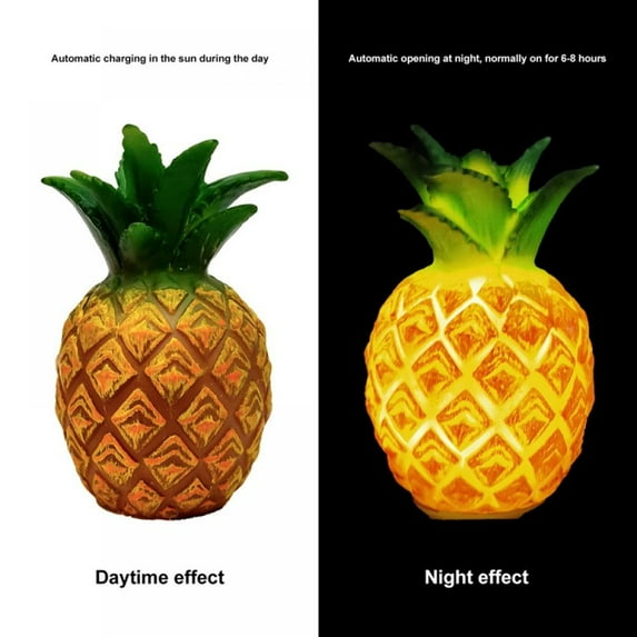 Pineapple Solar Path Light Solar Garden Decor Outdoor Pineapple Waterproof Lights Pathway Yard Lawn Walkway Decoration Solar Lawn Lamp for Garden Warm light