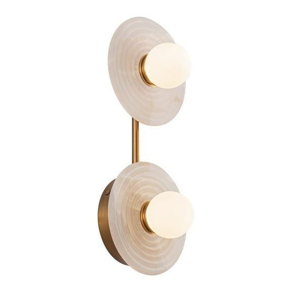 Kuzco Lighting Wv346214 Dahlia 2 Light 6" Wide Led Vanity Light - Vintage Brass /