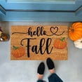 thumbnail image 5 of Elainilye Fall Doormat, 16x24 Inch Non-Slip Indoor Outdoor Welcome Mat with Pumpkin Leaves Pattern, Coir Front Door Rug for Autumn Thanksgiving Home Kitchen Decor​​, B, 5 of 7