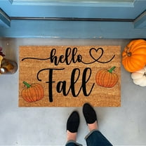 Halloween Door Mats For Outdoor - Happy Fall Door Mat, Fall Leaves Pumpkin Theme Doormat For Front Door, Indoor Outdoor Rug For Home Kitchen Floor, Fall Door Mats For Outside Entry