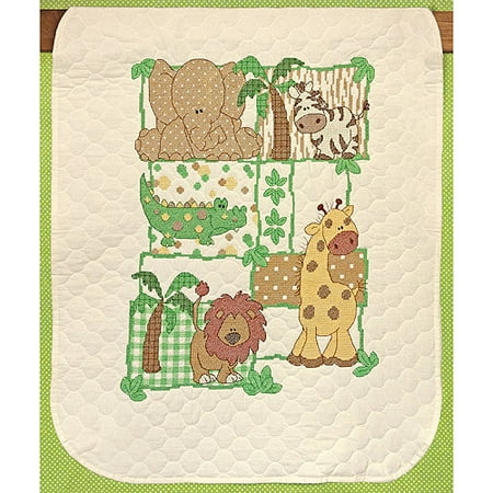 Dimensions Kimba Baby Quilt Stamped Cross Stitch Kit-34"X43"