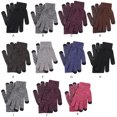 thumbnail image 2 of pitrice 1 Pair Winter Gloves Comfortable Knitted Glove Warm Finger Cover Clothes Accessory with Simple Color for Keeping-warm Protection Type 9, 2 of 6