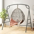 thumbnail image 4 of Gymax Swing Stand for Porch Heavy-Duty Metal Swing Frame w/ 2 Hanging Rings, 4 of 9