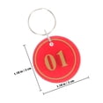 thumbnail image 2 of STRANDCHIC 50Pcs Colored Key Tags Numbered Id Tags Red for Hotel Check-in, 2 of 5
