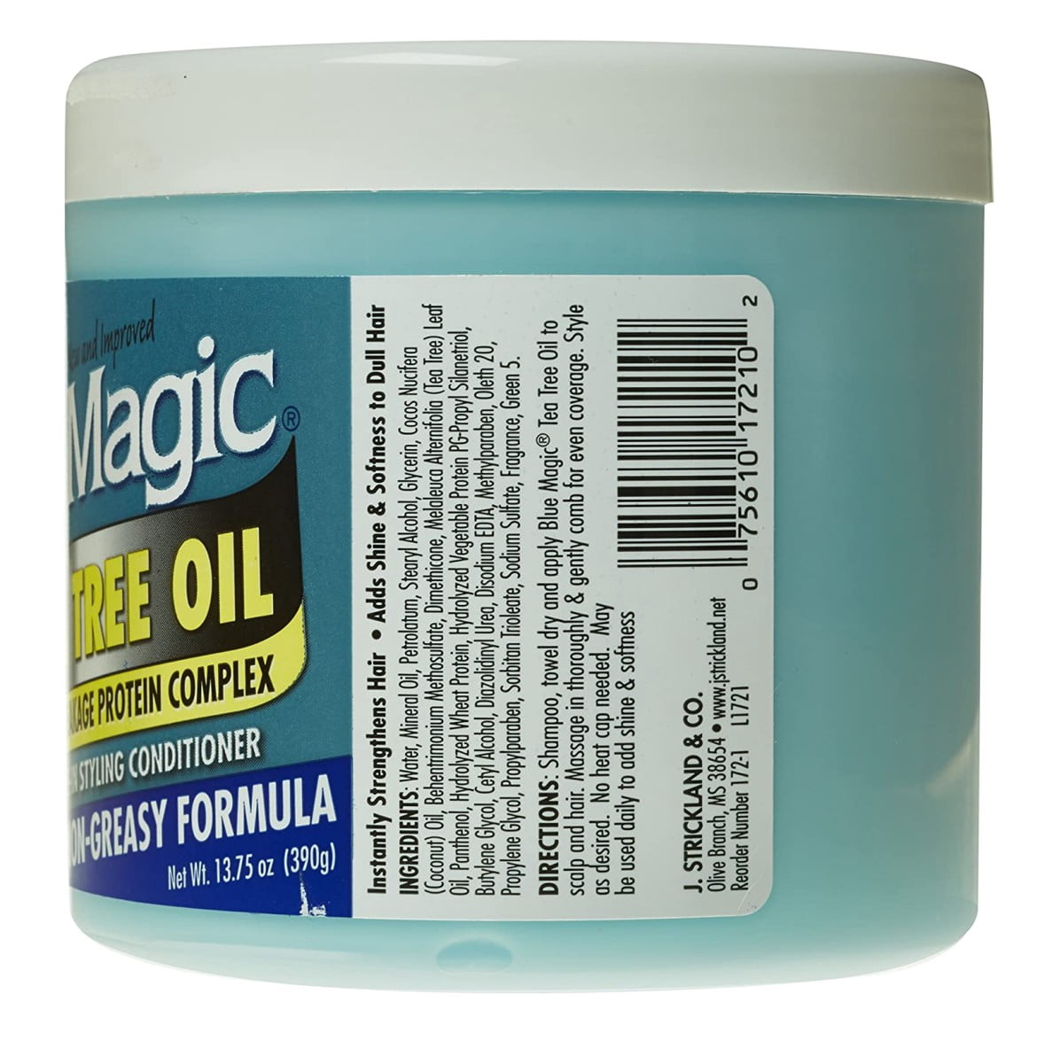 Blue Magic Tea Tree Oil Leave- In Conditioner Styling 13.75oz (Pack of 3)