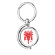 thumbnail image 1 of Linterna tradicional china patron rojo Rotating keychain Metal Keyring Holder, 1 of 2