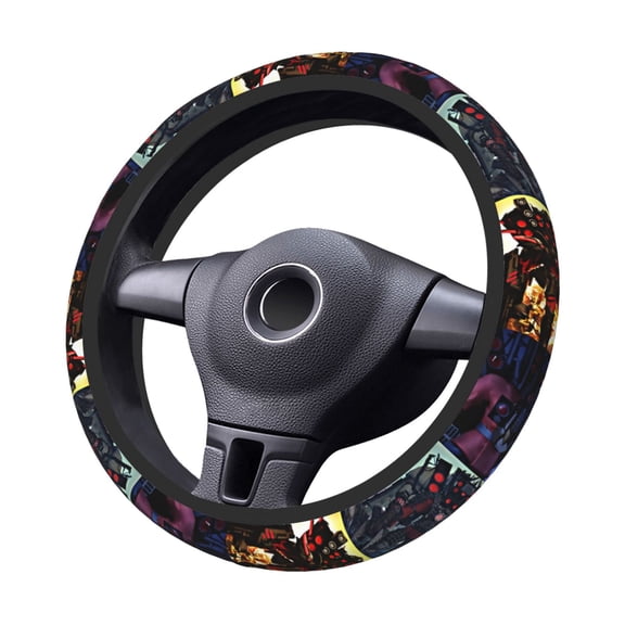 Toilet-Man Steering Wheel Cover Elastic Stretch Breathable Vehicle Steering Wheel Protector Car Interior Accessories