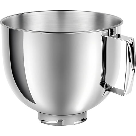 5 QT Stand Mixer Bowls Fit for Kitchenaid Artisan & Classic Series 4.5-5 Quart Tilt Head Stand Mixers Stainless Steel Mixing Bowls with Handle Stand Mixer Replacement/Accessories Bowls Polished