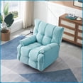 thumbnail image 2 of Single Teddy Velvet Sofa Cyan | Adjustable 150° Back | Phone Stand | Solid Wood Frame | Small Spaces, 2 of 12