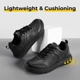 thumbnail image 4 of FitVille Wide Lightweight Mens Casual Dress Sneakers for Plantar Fasciitis Bunions, Black, 11 x-Wide, 4 of 5