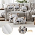 thumbnail image 6 of Home Sweet Outdoor Waterproof Pillow Covers, Wreath Botanical Farmhouse Plants Gradient Brown Decorative Rectangle Throw Pillowcase Sofa Cushion Sham for Patio/Couch/Chair, 20"x12" 2 Pack, 6 of 8