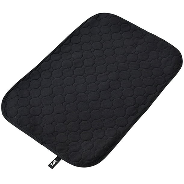 Esterilla para arena de gatos, impermeable, transpirable, con diseño de panal. Negro