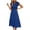 dresses for women clearance-Blue, variant on Homenesgenics Summer Dresses 2025 Women's Fashion Casual Round-Neck Short Sleeve Solid Color High Waist Dress Pink M