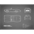 thumbnail image 2 of Rogan, Mark 18x15 White Modern Wood Framed Museum Art Print Titled - Mercedes 190-SL-Grey, 2 of 4