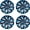 TT-Black & Blue, variant on (4-Pack) Premium 17" Black Wheel Rim Cover Hubcaps OEM Style Replacement Snap On Car Truck SUV Hub Cap - 17 Inch Set