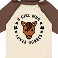 thumbnail image 4 of Inktastic A Girl Who Loves Horses Boys or Girls Long Sleeve Baby Bodysuit, 4 of 5