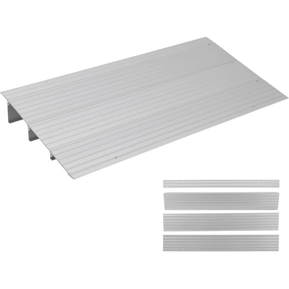 EastVita 3" Rise Aluminum Door Threshold Ramp, Heavy Duty Entry Ramp for Doorways, 700 lbs Capacity