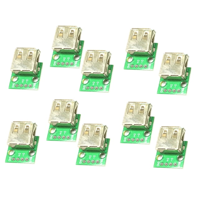 10 Piezas USB 2. 0 Piezas De Reparación De Conector 4P Tipo A Para Soldadura Zulema Conector hembra USB de metal