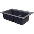 thumbnail image 4 of Transolid Radius 33in x 22in silQ Granite Drop-in Double Bowl Kitchen Sink with 5 CABDE Faucet Holes, In Grey, 4 of 4