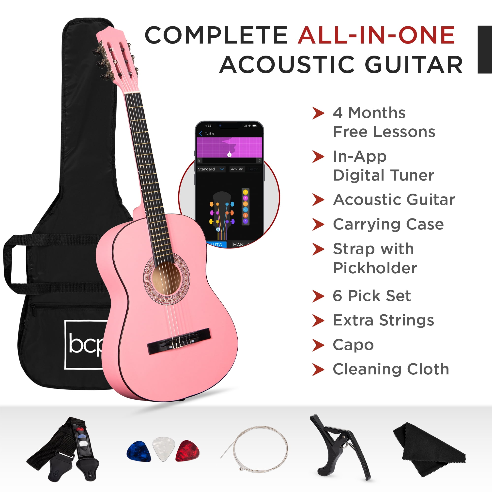 Best Choice 38in Acoustic Guitar Set, Kids & Teens Starter Best Choice 38in Acoustic Guitar Set, Kids & Teens Starter