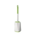 thumbnail image 1 of Advancent Juego de portaescobillas para inodoro, mango largo, herramienta de limpieza de PP, inodoro de 360 ​​grados, cepillos de ángulo Suministros de limpieza para el hogar Blanco verde, 1 of 6