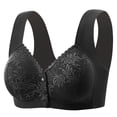 thumbnail image 2 of Purcolt Women's Floral Lace Front Closure Bra Wirefree Post-Surgery Bra Full Coverage Everyday Bra Comfortable Snap Closing Bras, 36-46BC, 2 of 5
