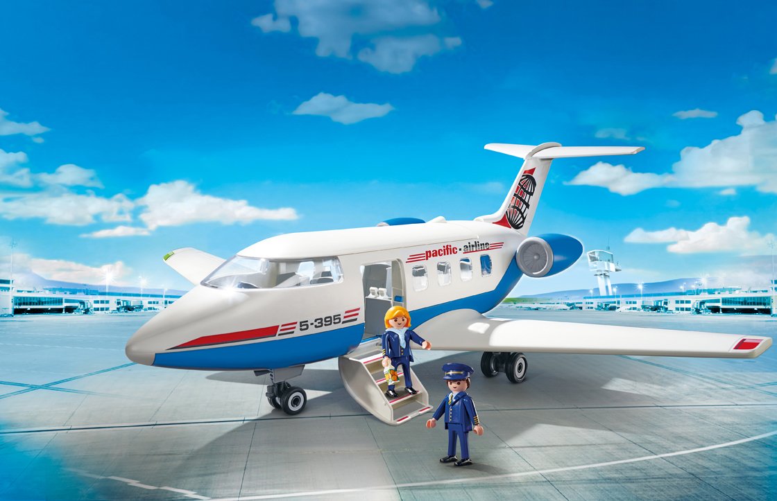 playmobil airport and airplane