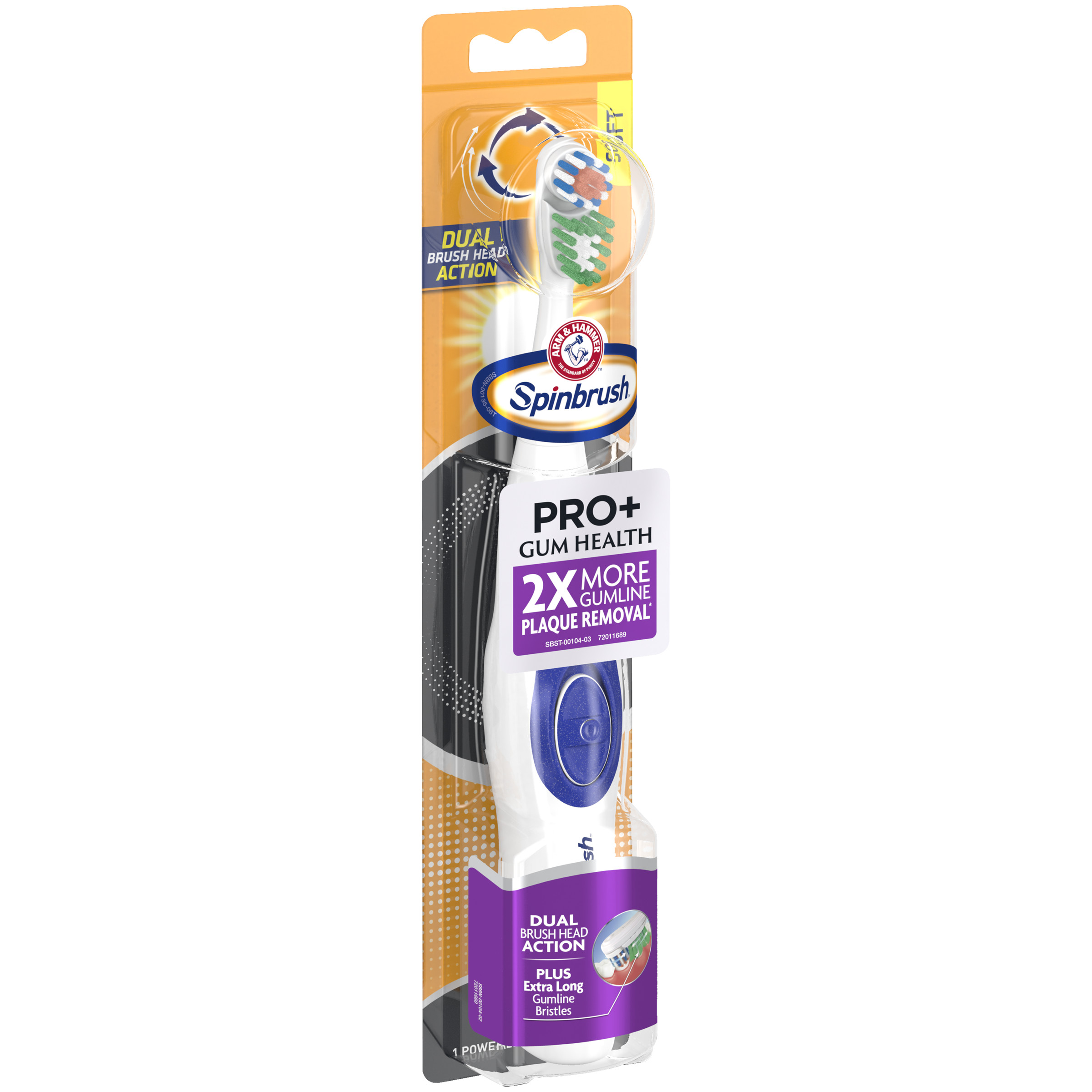 Spinbrush PRO+ Gum Health Battery Powered Toothbrush for Adults, Helps Plaque Removal, Soft Bristles - image 3 of 8