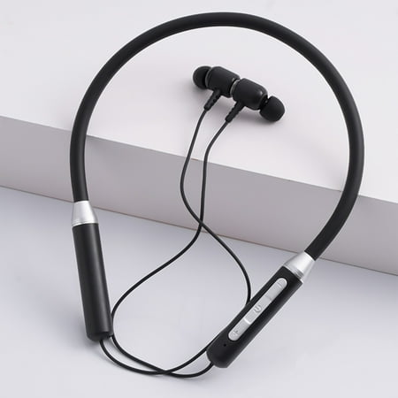 Binmer Neckband Bluetooth Headphones,Hd Stereo Wireless Sports Earphones,Around Neck Bluetooth Headphones Noise Cancelling Mic,Magnetic Attraction