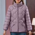 thumbnail image 2 of Winter Coats for Women Winter Warmth Short Coat With Stand Collar For Cold Weather And Everyday Fashion Outerwear Winter Jackets for Women, 2 of 4